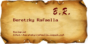 Beretzky Rafaella névjegykártya